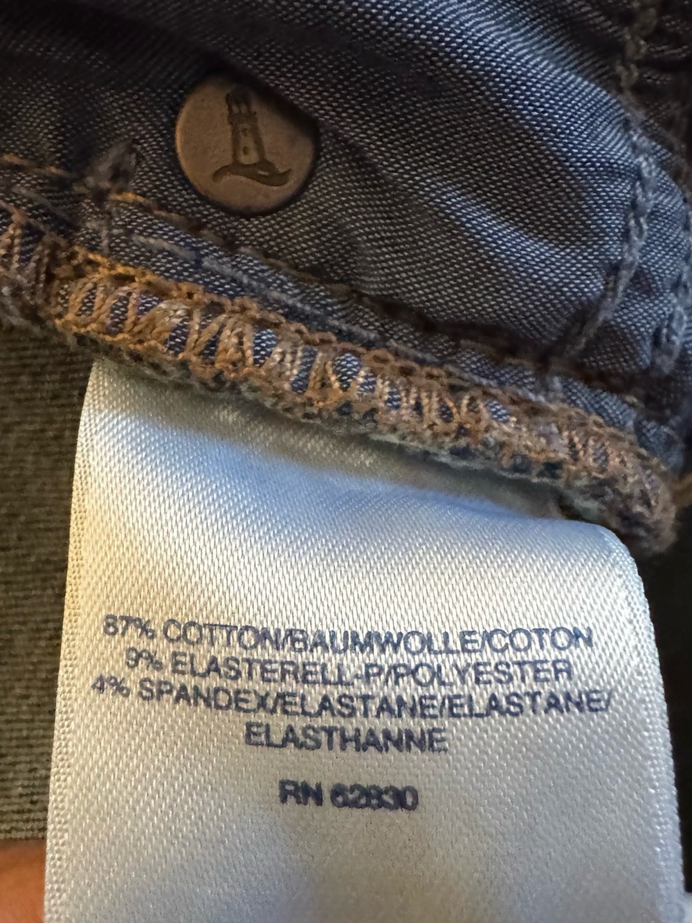 🚫🚫SOLD!! Lands’ End Women’s Size 12 Pull On Stretch Jeans Dark Wash Skinny Slim - Picture 5 of 5